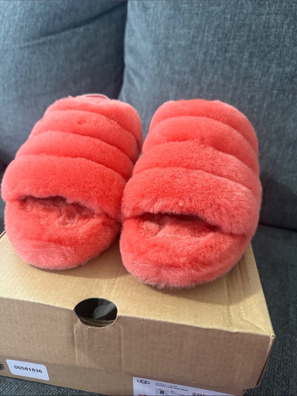 UGG Coral Plush Quilted Slide Slippers - Picture 2 of 3